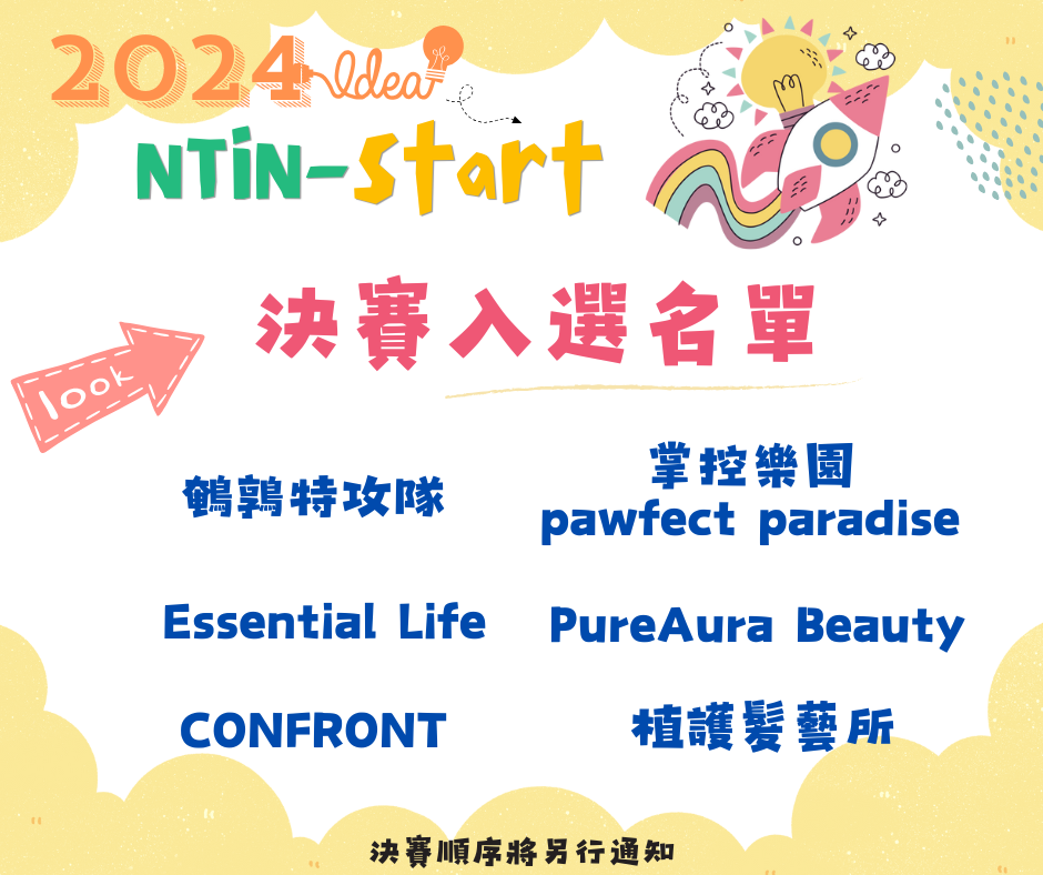 2024 NTIN-start 三創競賽 決賽入選名單