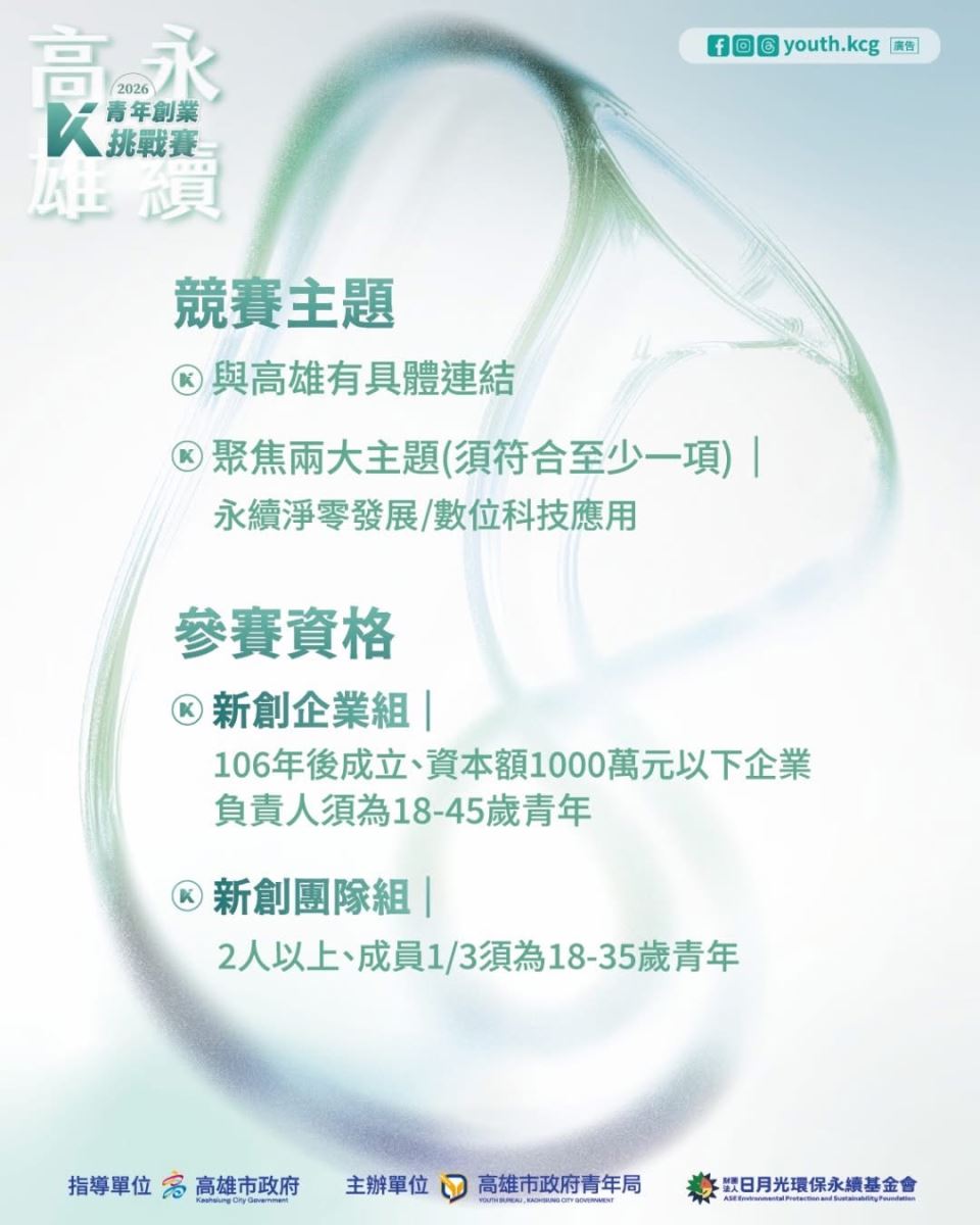 2026永續高雄青年創業挑戰賽EDM 2